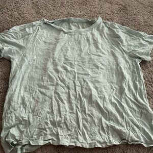 Eileen Fisher Light Green Linen Tee